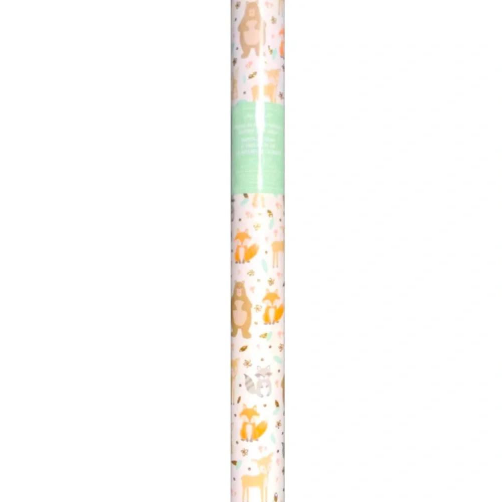 Lady Jayne Forest Critters Heavyweight Glitter Gift Wrap 3 Sheets in Roll(27482)